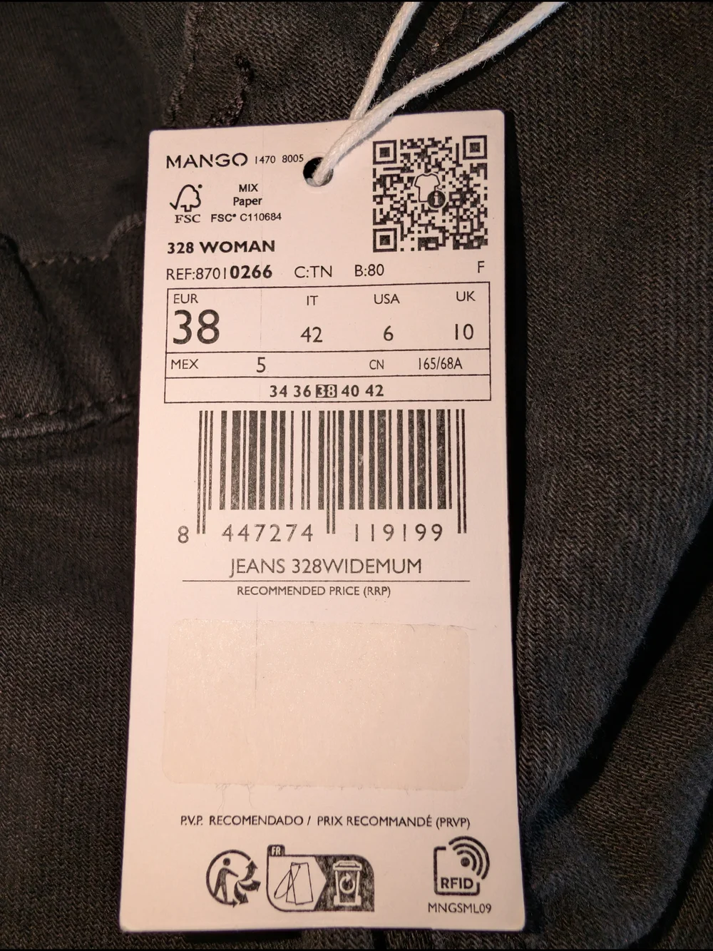 NWT Mango Maternity wide leg jeans Size 6 - Picture 10 of 14